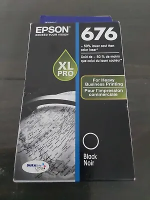 Genuine Epson 676XL Black T676XL120 Ink Cartridge Dated 04/2024 E • $31.95
