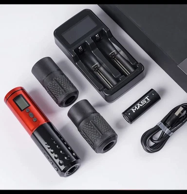 $175 • Buy Mast Lancer Wireless LED Display Rotary Tattoo Pen Machine With Battery Kit