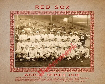 MLB 1916 World Series Boston Red Sox Team Picture With Babe Ruth  8 X 10 Photo  • $5.59