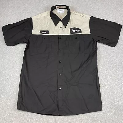 Premium Mens Shirt Large Black Khaki Short Sleeve Uniform Mechanic Dealership • $14.95