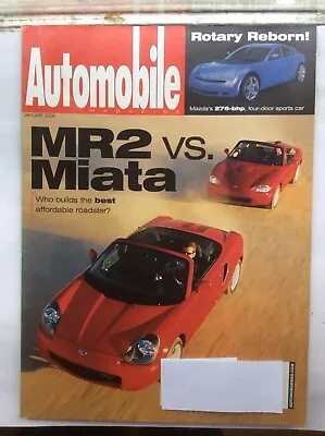 Automobile Magazine MR2 Vs Miata January 2000 • $10.17