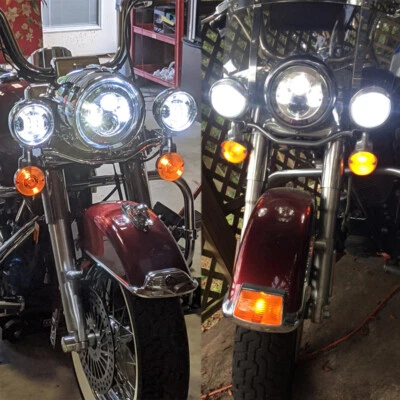 $79.99 • Buy 7  LED Headlight + Passing Lights For Yamaha V-Star XVS 650 1100/Road Star 1600