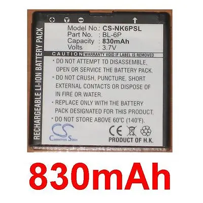 BATTERIE 830mAh Type BL-6P BP-6P For Mobiado Professional 105 Damascus 105EM • $18.56