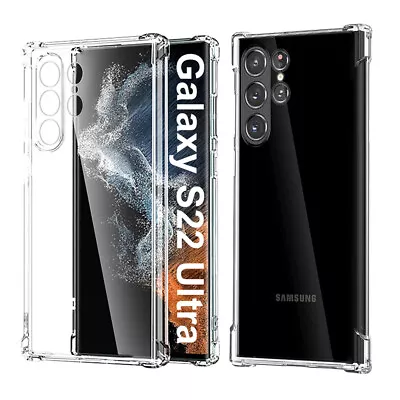 $16.99 • Buy Samsung S22 Ultra Case, Transparent Clear Soft TPU Gel Cover + Screen Protector