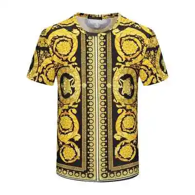 New Fashion 3d Baroque-print Crew Neck Short Sleeve T-shirt XXL • $39.95