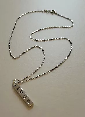 £7.99 • Buy Vintage Sterling Silver 1978 Ingot Bullion Pendant With Chain P & R Bushell