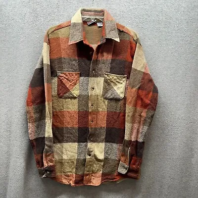 Vintage Big Mac Shirt Mens Large Tall Brown Heavy Flannel Made In Portugal 80s • $48.75