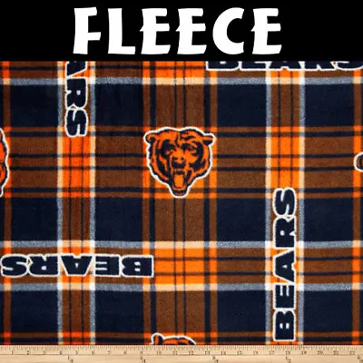 $17.95 • Buy NFL Chicago Bears Plaid 6411-D Fleece Fabric By The Yard