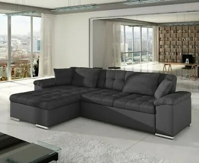 Corner Sofa Bed DIANA With Storage Container Sleep Function Springs New • £870