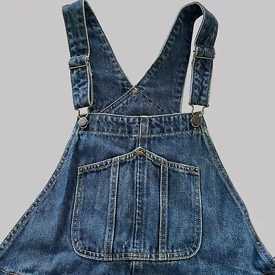 Old Navy Jean Overalls Womens 14 Blue Bib Denim Carpenter Jeans Straight Leg • $29.88