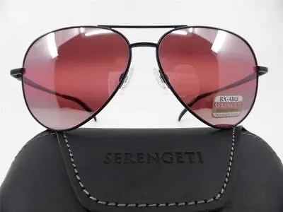 Serengeti CARRARA 8454 Sunglasses Matte Black POLARISED Sedona Bi Mirror Lenses • $152.98