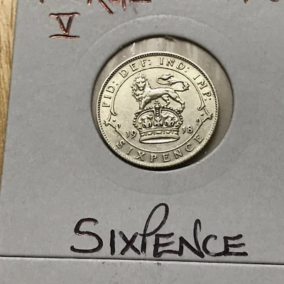 £14 • Buy GEORGE V  SIXPENCE For 1918