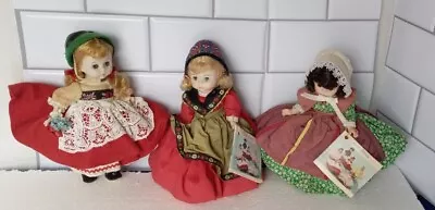 Madame Alexander Little Women Lot Of 3 Dolls - Little Miss Canada Sweden Swiss • $24.26