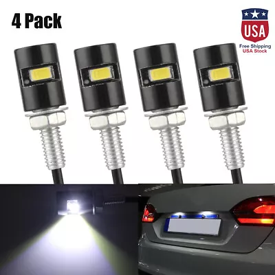 4Pcss Universal Motorcycle SMD LED License Plate Light Screw Bolt Lamp Bulbs UI • $7.69