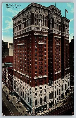 New York City NY McAlpin Hotel Old Vtg Postcard View 1910s (FLAW) • $2.13
