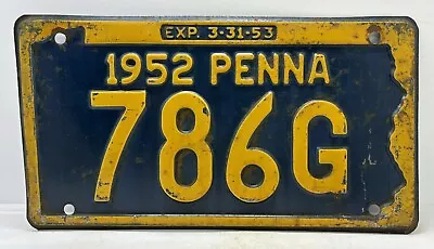 Old 52 PA. Hot Rod Vintage 1952 Pennsylvania Automobile License Plate 786G • $9.99