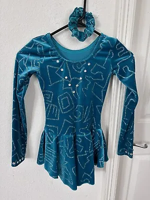 Mondor Girls Figure Skating Competition Dress With Crystals Size 8-10 • $65