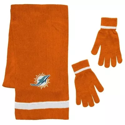 NFL Miami Dolphins Chenille Scarf & Glove Set • $16.99