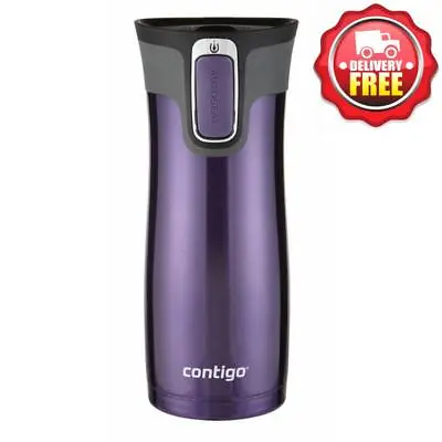 $44.95 • Buy Contigo West Loop Autoseal Insulate Thermo Coffee Travel Mug Bottle 473ml Violet