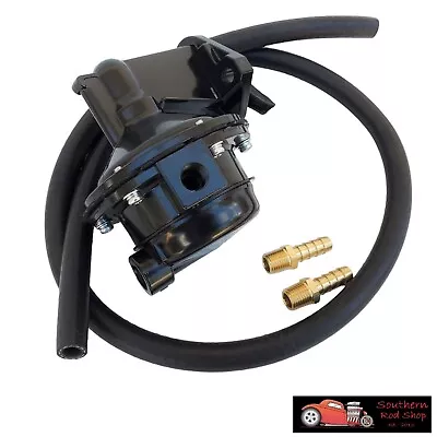 Fits Big Block Mopar Black Fuel Pump 80 GPH 8PSI Dodge 383 440 Fitting Hose • $69.95