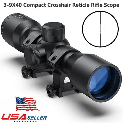 CVLIFE 3-9x40 Compact Rifle Scope Mil Dot Reticle Quick Aming Hunting Gun Scope • $43.99