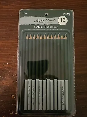 12 Count Master's Touch Pencil Sketch Set With Twin Hole Pencil Sharpener • $8