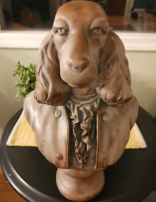 Mozbark Ceramic Dog Bust Statue 16  Mozart Composer Cocker Spaniel Home Decor • $299.99