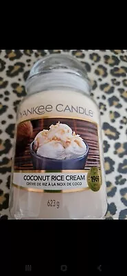 Yankee Candle Large Jar-coconut Rice Cream-623g-low Starting Bid-clearance • £9