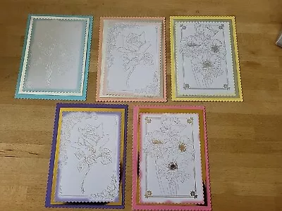 £2 • Buy Craft Clear Out 15 Handmade Gold/Silver Foiled Flower Themed Die Cut Toppers