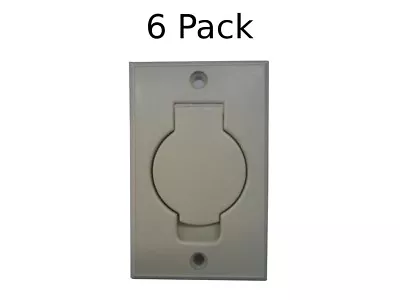 $18.91 • Buy (6) Central Vacuum Wall Inlet For Beam Nutone Cover IVORY Round Door