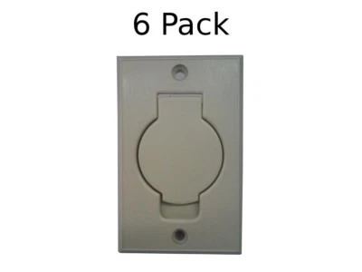 $18.91 • Buy (6) Central Vacuum Wall Inlet For Beam Nutone Cover IVORY Round Door