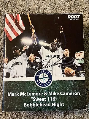 Mariners Sweet 116 Wins 10th Anniv. Bobbleheads: Mark McLemore Mike Cameron NIB • $20