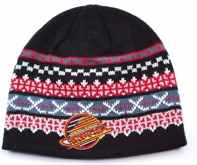 Vancouver Canucks  CCM Classic NHL Cross Stick Knit Winter Hockey Hat Beanie • $19.99