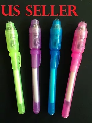 4 Magic Invisible Pen Built In UV Light  Marker Secret Message H-270 • $5.99