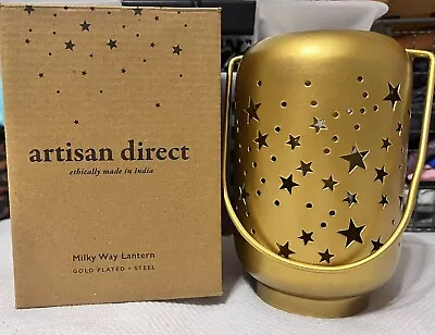 Artisan Direct Milky Way Lantern Gold Played Stars Candle New In Box  • $9.79