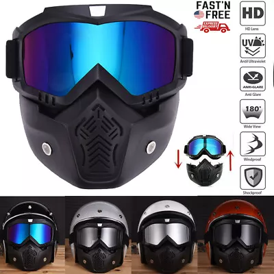 Motorcycle Goggles Face Mask Flexible Riding Skiing Glasses ATV Dirt Protector • $9.98