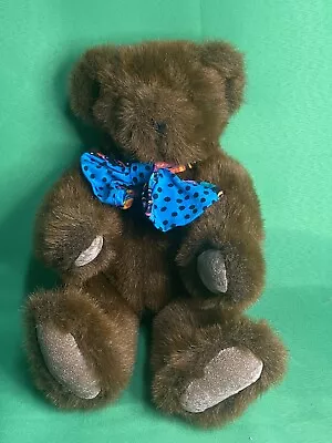 Vermont Teddy Bear 22 Inches Jointed With Blue Scarf/bow • $8.44