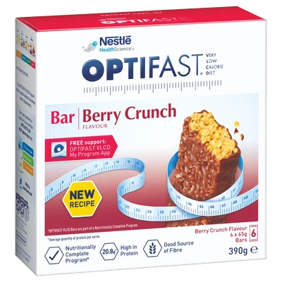 £16.15 • Buy Optifast VLCD 6 X 65g (390g) Bars - Berry Crunch Flavour Meal Replacement Diet
