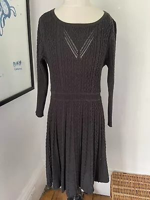 Calvin Klein Fit & Flare Dress Cable Knit Gorgeous Dress Medium • £13