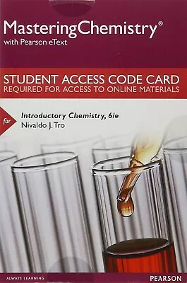 MasteringChemistry Pearson EText Access Code Card Introductory Chemistry 6th Tro • $48.95