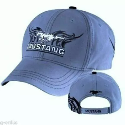 Rare! Brand New Ford Mustang Pony Blue W Black And Silver Embroidery Hat/cap!! • $32.02
