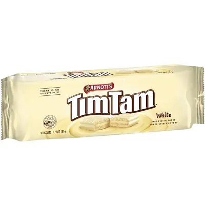 Arnotts Tim Tam White Chocolate Biscuits 165g • $15