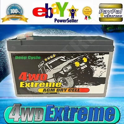 4wdextreme 9ah 12v Deep Cycle Agm Dry Cell Battery Alarm T2 Terminal Dp9 • $35