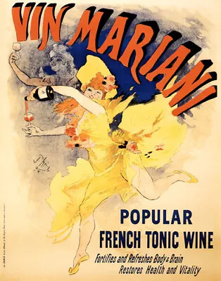 Vin Mariani French Tonic Wine Dancer Vintage Poster Repro Free Shipping  • $12.90