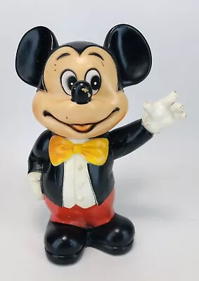 Vintage 60/70's Mickey Mouse Vinyl Coin Bank/Figurine Walt Disney Made In Korea • $1.99
