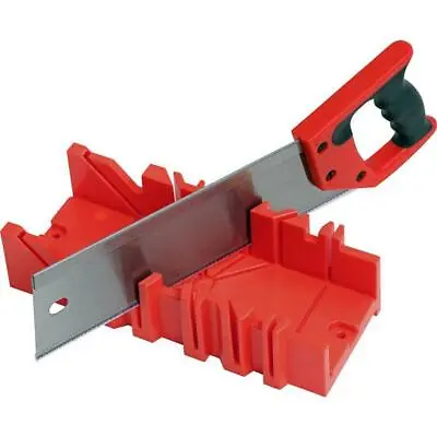 Mitre Box & Saw W/ Fixing Holes For Woodwork Etc (Geniune Neilsen CT5784) • £17.50