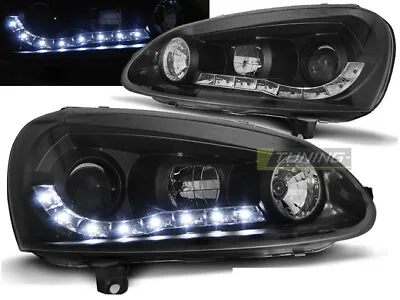 Pair Of Headlights LED DRL Look For VW GOLF 5 V Daylight Black CA LPVW99 XINO CA • $400.33