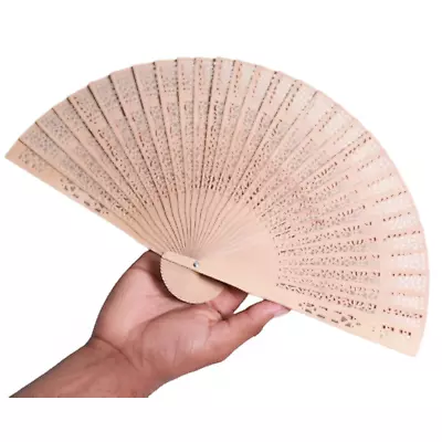 Vintage Spanish Sandalwood Wedding Party Dance Props Handle Folding Hand Fan • $3.25