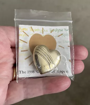 The Variety Club 1998 Gold Heart Appeal Brooch Pin/Badge • £2