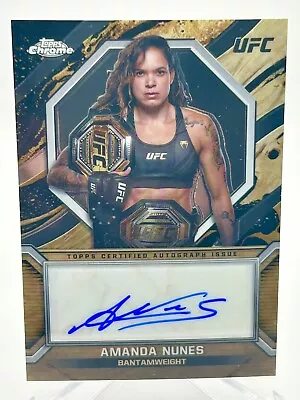 “The Lioness” Amanda Nunes - 2024 Topps Chrome UFC Marks Of Champions Autograph • $30